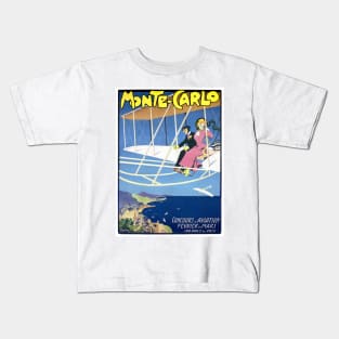 Vintage Travel Poster Monte Carlo Kids T-Shirt